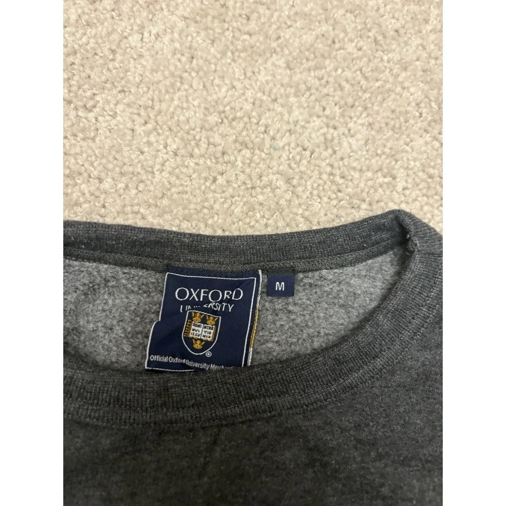Women's Oxford Gray Crewneck Sweater Preppy College Size Medium - Picture 3 of 5